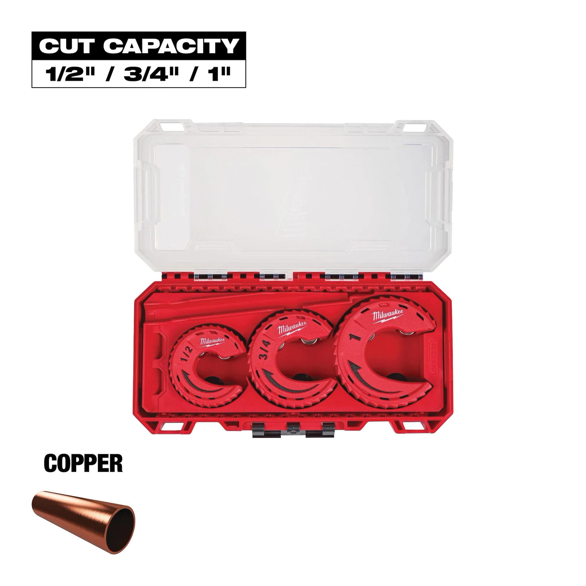 Milwaukee® 48-22-4267 Close Quarters Tubing Cutter Set, 1 in Max Pipe/Tube Dia, 1/2 in Mini Pipe/Tube Dia