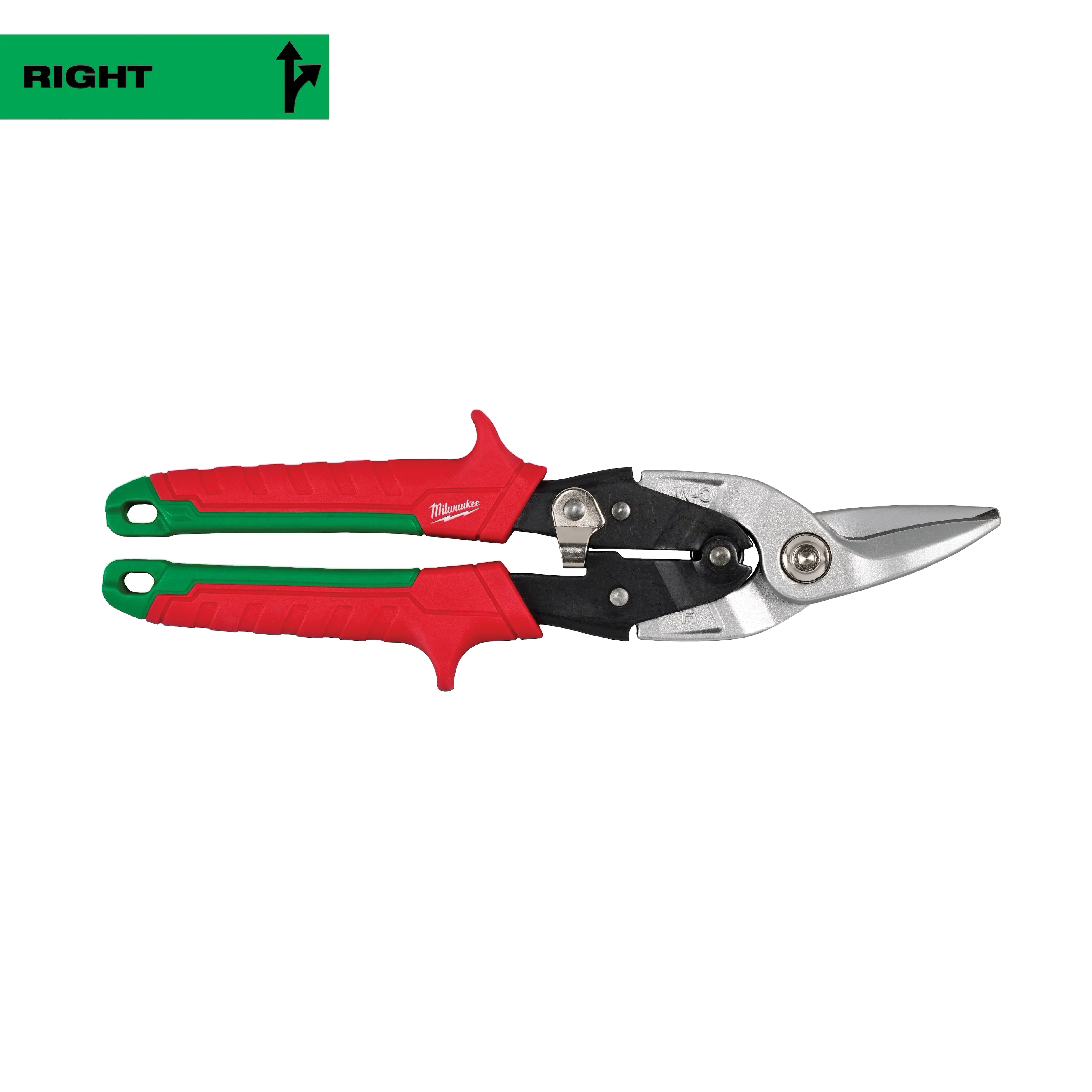 Milwaukee® 48-22-4550 Aviation Snip, Right Cut, Steel Blade, Comfort Grip Handle, 9-7/8 in OAL