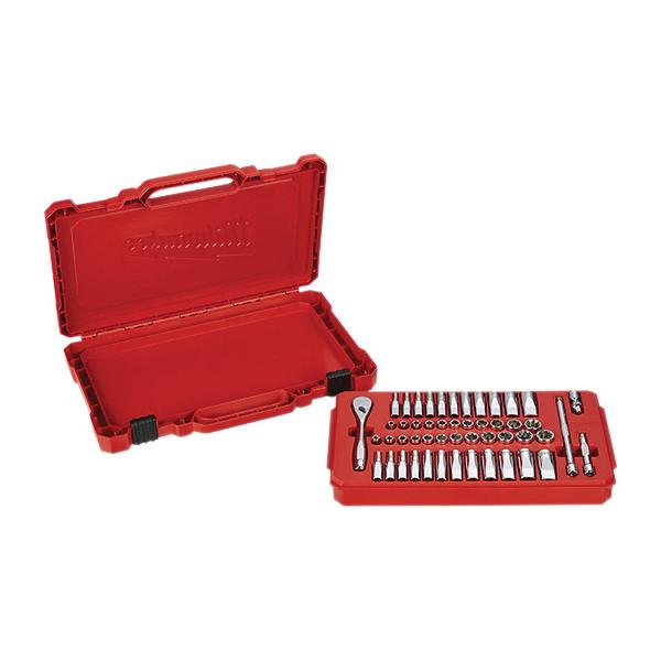 Milwaukee® 48-22-9004 Ratchet and Socket Set, 1/4 in Drive, System of Measurement: Imperial, Metric, 50 -Piece thumbnail 3