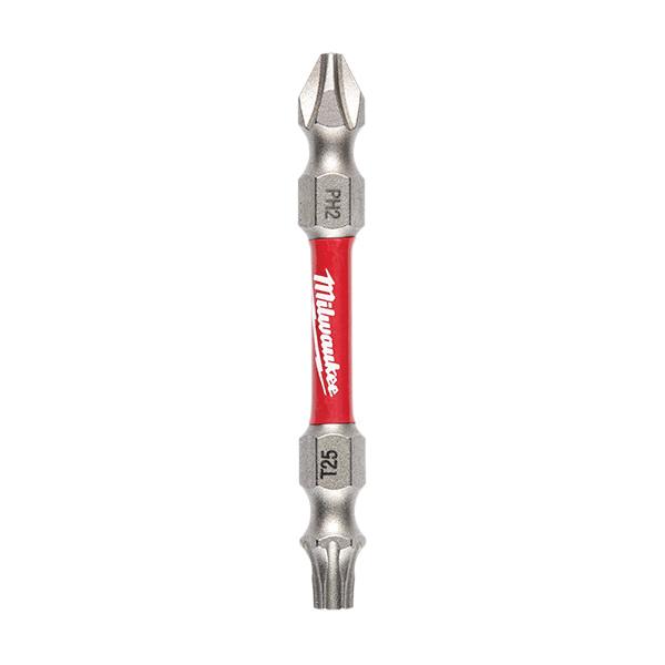 Milwaukee® SHOCKWAVE™ 48-32-4312 Ended Bit, Phillips®, Torx® Point, PH2, T25 Point, Double End, Alloy76™ Steel thumbnail 2