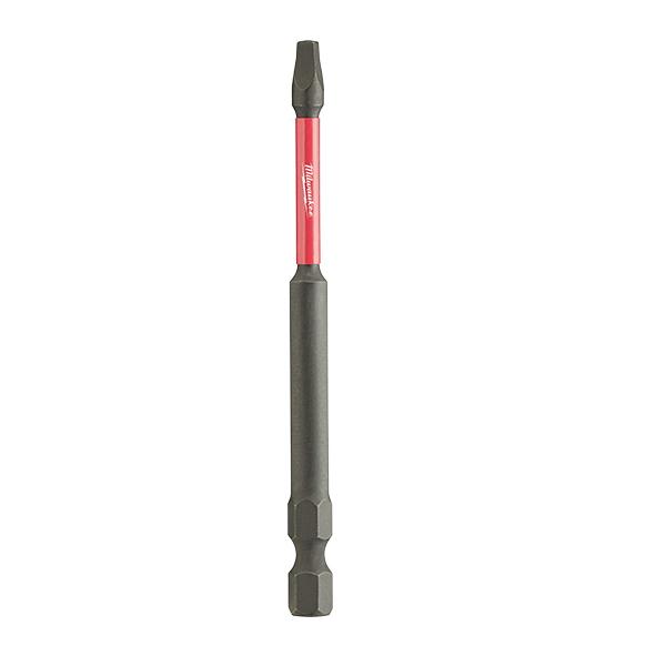 Milwaukee® SHOCKWAVE™ 48-32-4572 Power Bit, Square Point, #2 Point, 3-1/2 in OAL, 1/4 in Shank, Single End, Alloy Steel thumbnail 2