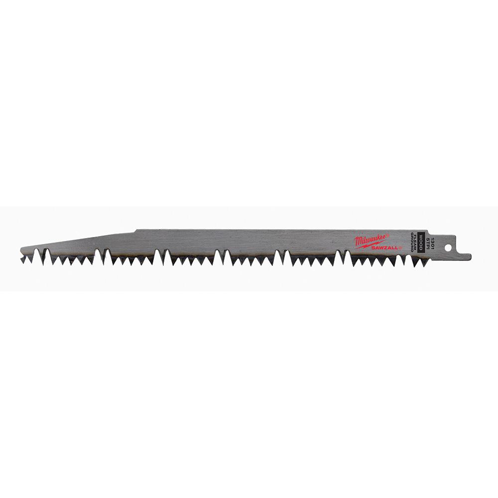 Milwaukee® SAWZALL® 48-00-1301 Reciprocating Saw Blade, 9 in L, 1 in W, Fang Tip, Fleam Ground Teeth, Curved, Fast Cut