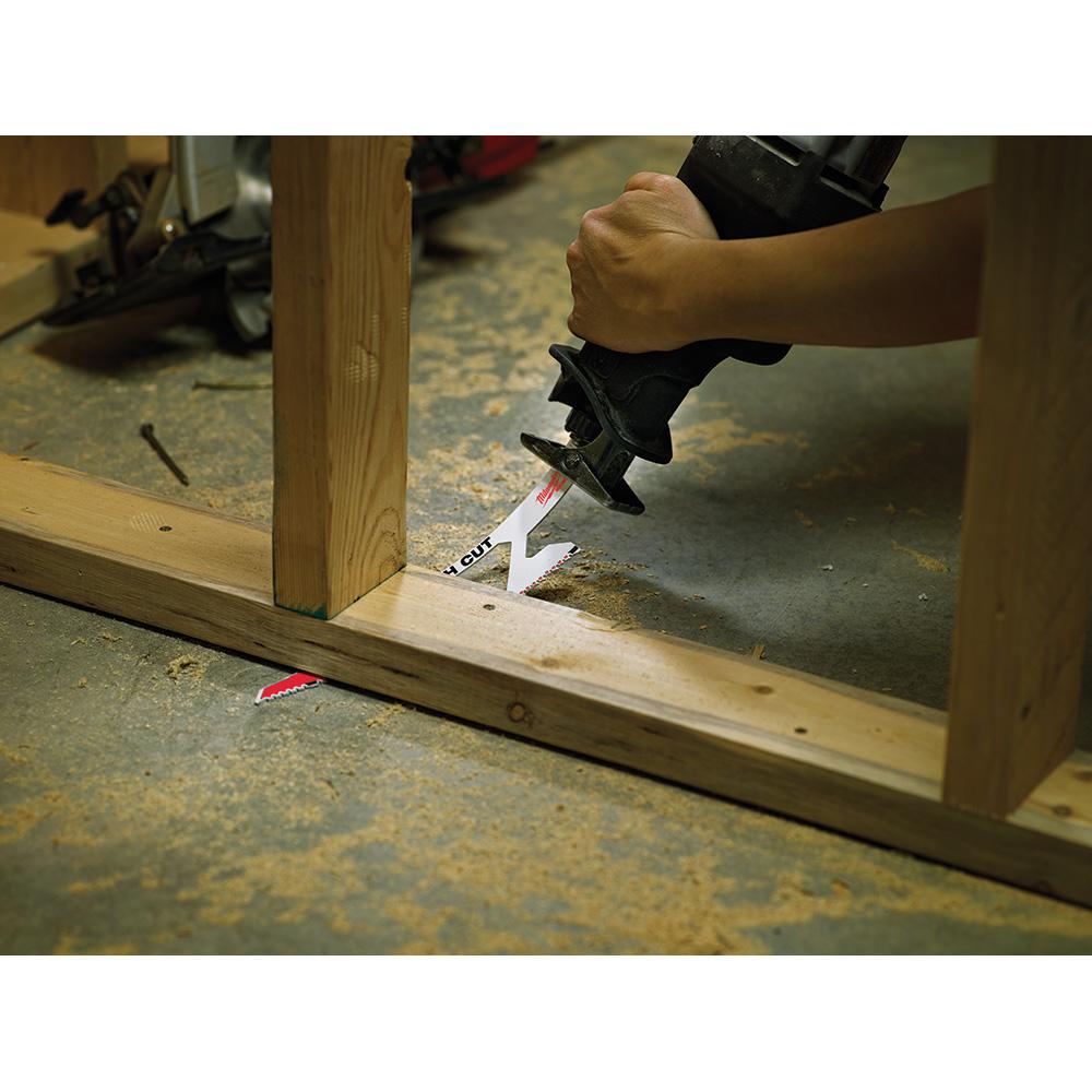 Milwaukee® SAWZALL® 48-00-1600 Sawzall Flush Cut Blade, 12 in L, 2-1/8 in W, 5 TPI, Universal Shank, Bi-Metal Blade thumbnail 4