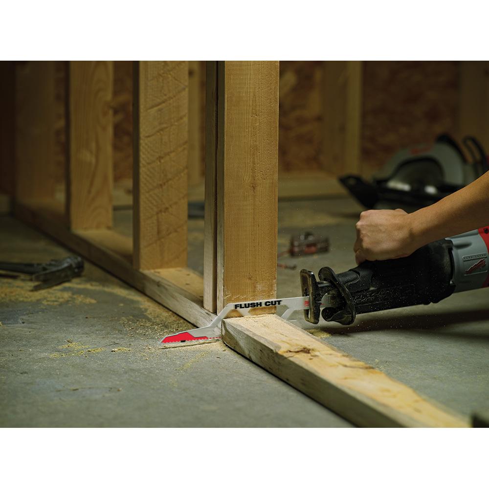 Milwaukee® SAWZALL® 48-00-1600 Sawzall Flush Cut Blade, 12 in L, 2-1/8 in W, 5 TPI, Universal Shank, Bi-Metal Blade thumbnail 2