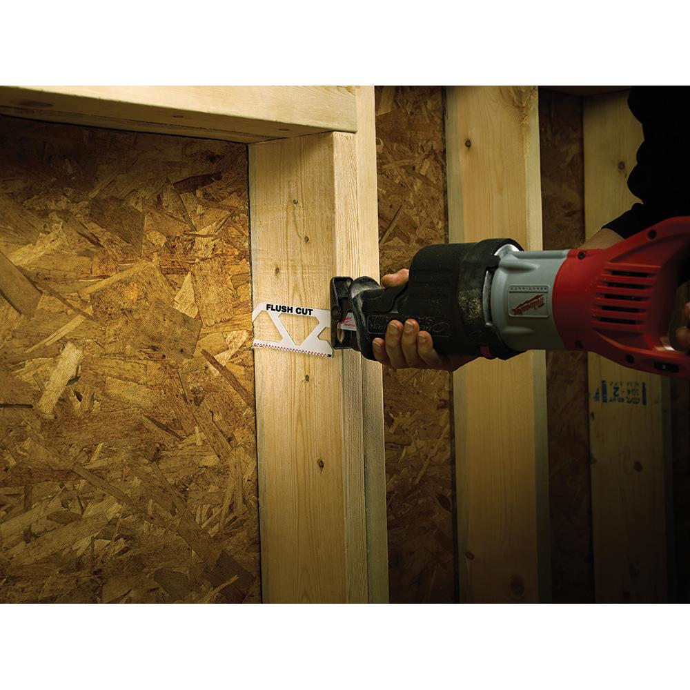 Milwaukee® SAWZALL® 48-00-1600 Sawzall Flush Cut Blade, 12 in L, 2-1/8 in W, 5 TPI, Universal Shank, Bi-Metal Blade