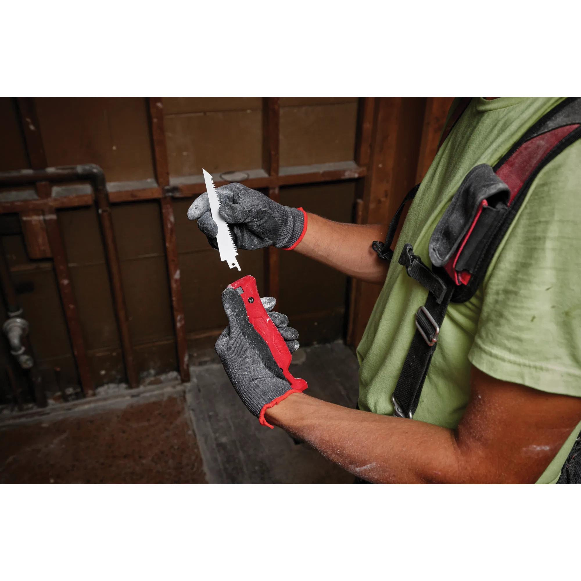 Milwaukee® 8TPI Sawzall Drywall Reciprocating Saw Blade, 6 in L, 3/Pack