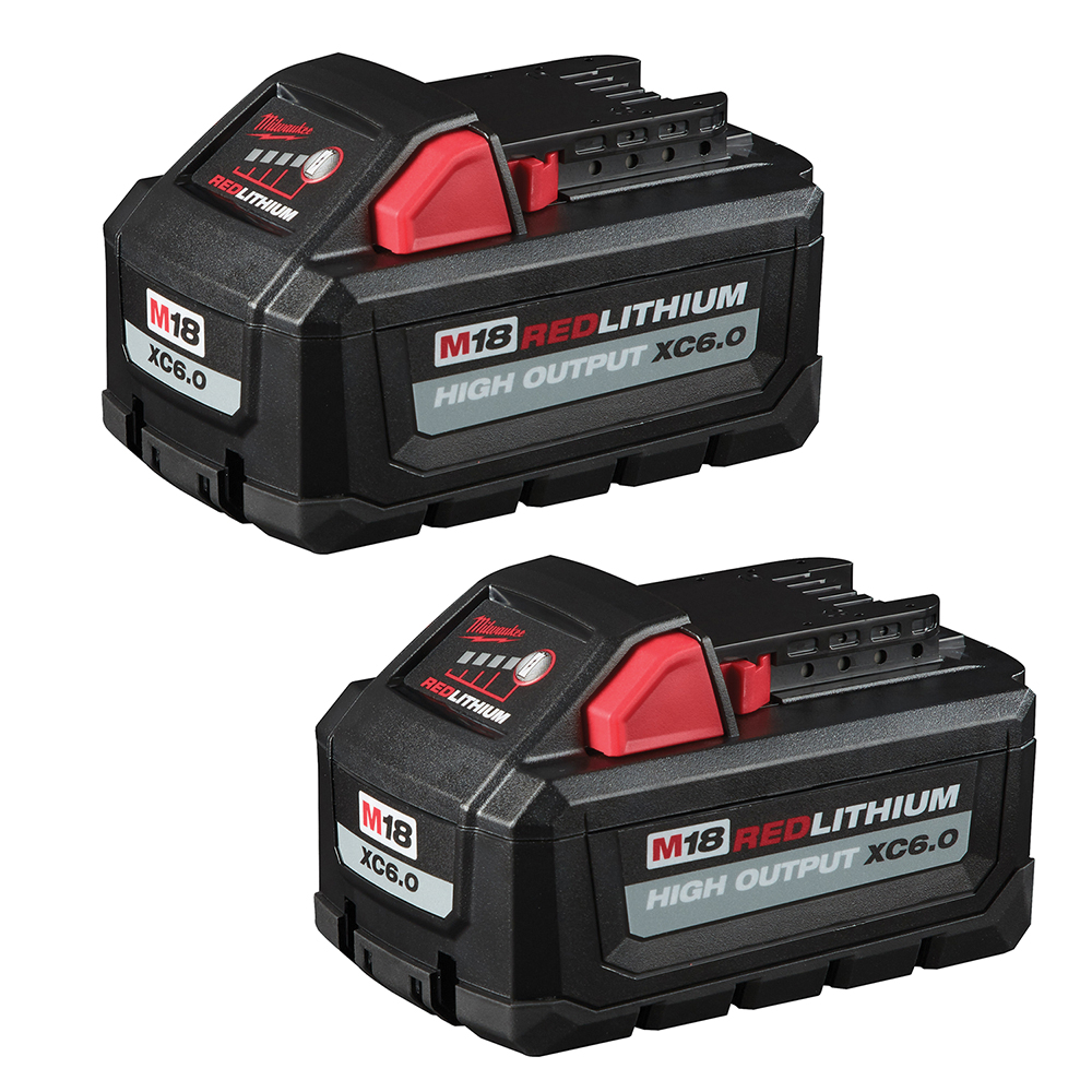 Milwaukee® M18™ 48-11-1862 Cordless Battery Pack, 18 V, 6 Ah Battery Capacity, Lithium-Ion Battery Chemistry
