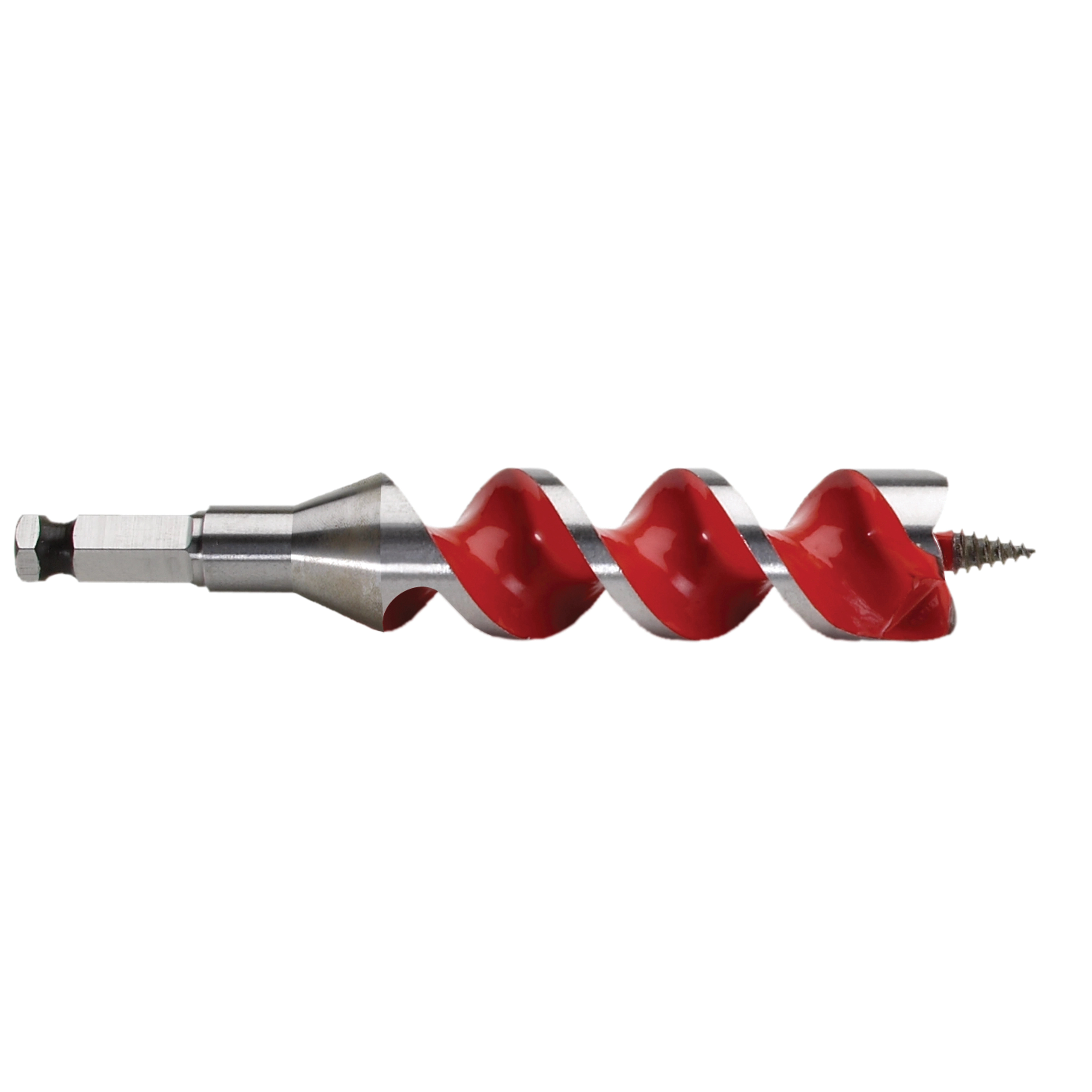 Milwaukee® Hardened Alloy Steel Hex Twist Flute Spur Heavy-Duty Wood Boring Auger Bit, 1-1/8 inch x 6-1/2 inch, polished and coated thumbnail 3