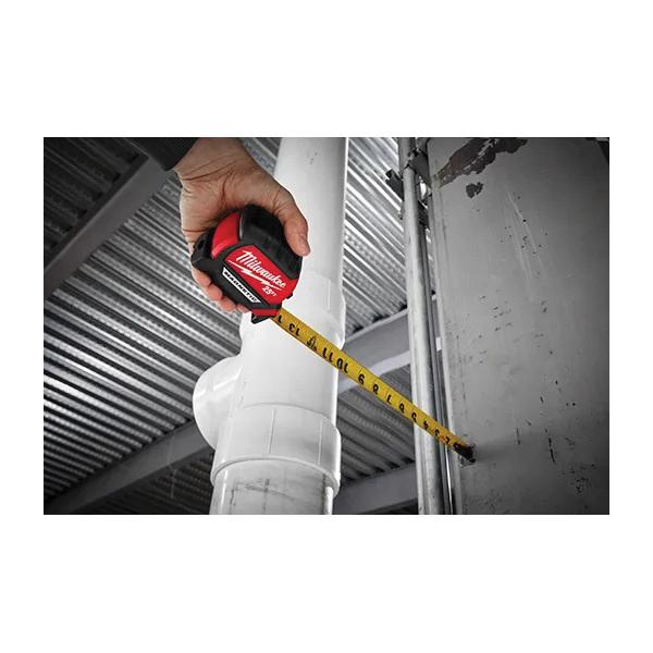 Milwaukee® 48-22-0116 16 ft Steel Blade Magnetic Tape Measure, Yellow Blade, Red Case thumbnail 4