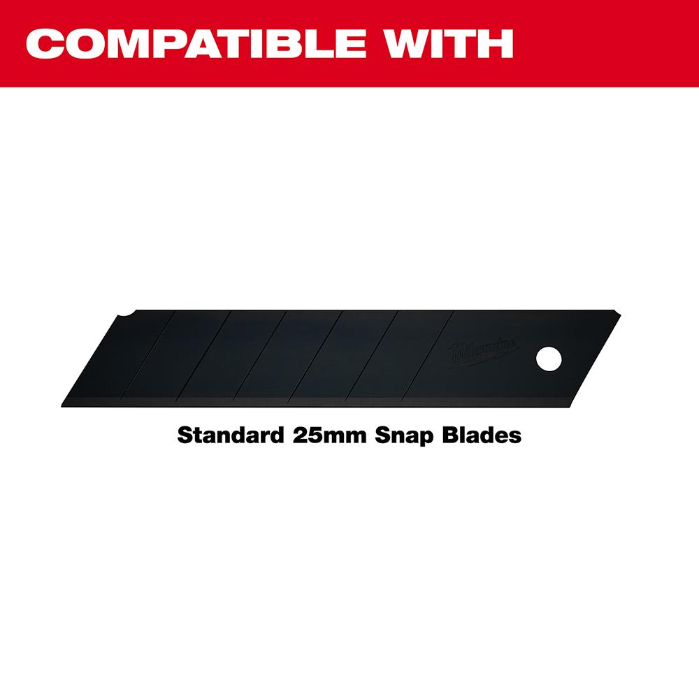 Milwaukee® 48-22-1962 Snap-Off Knife With Metal Lock, 5 in L x 25 mm W, 7 in OAL, Overmolded/Straight Handle thumbnail 4