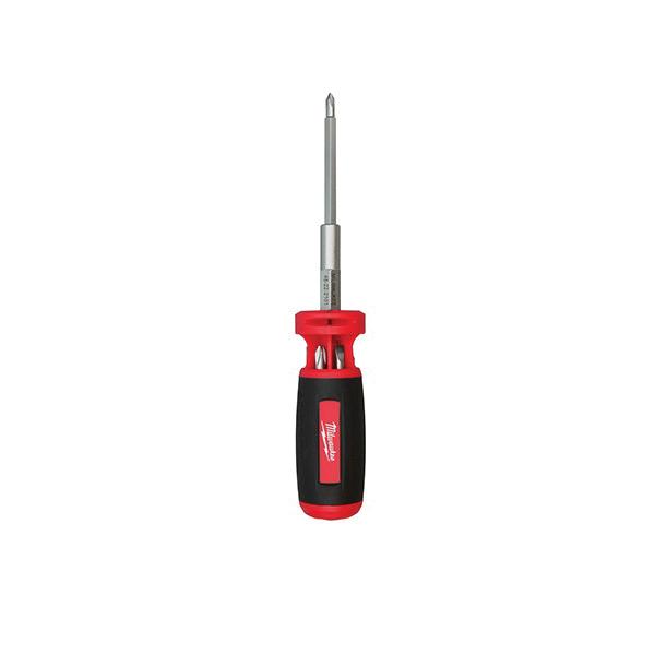 Milwaukee® 48-22-2101 Single End Multi-Bit Screwdriver, Imperial, 8 Pieces, 10-in-1 Drive, Steel