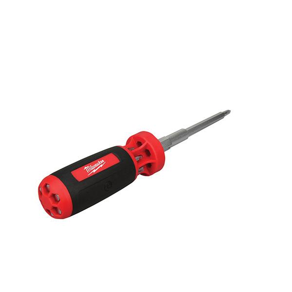 Milwaukee® 48-22-2101 Single End Multi-Bit Screwdriver, Imperial, 8 Pieces, 10-in-1 Drive, Steel thumbnail 2