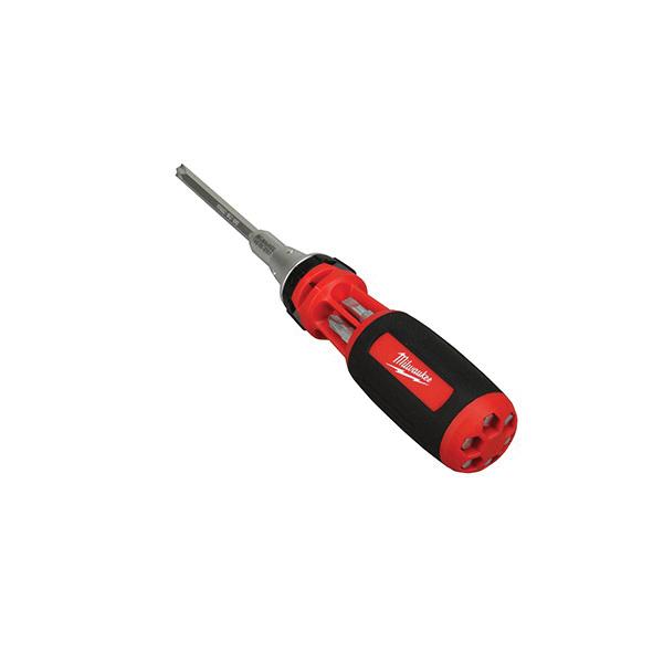 Milwaukee® 48-22-2301 Single End Ratcheting Multi-Bit Screwdriver, Imperial, 8 Pieces, 10-in-1 Drive, Steel thumbnail 4