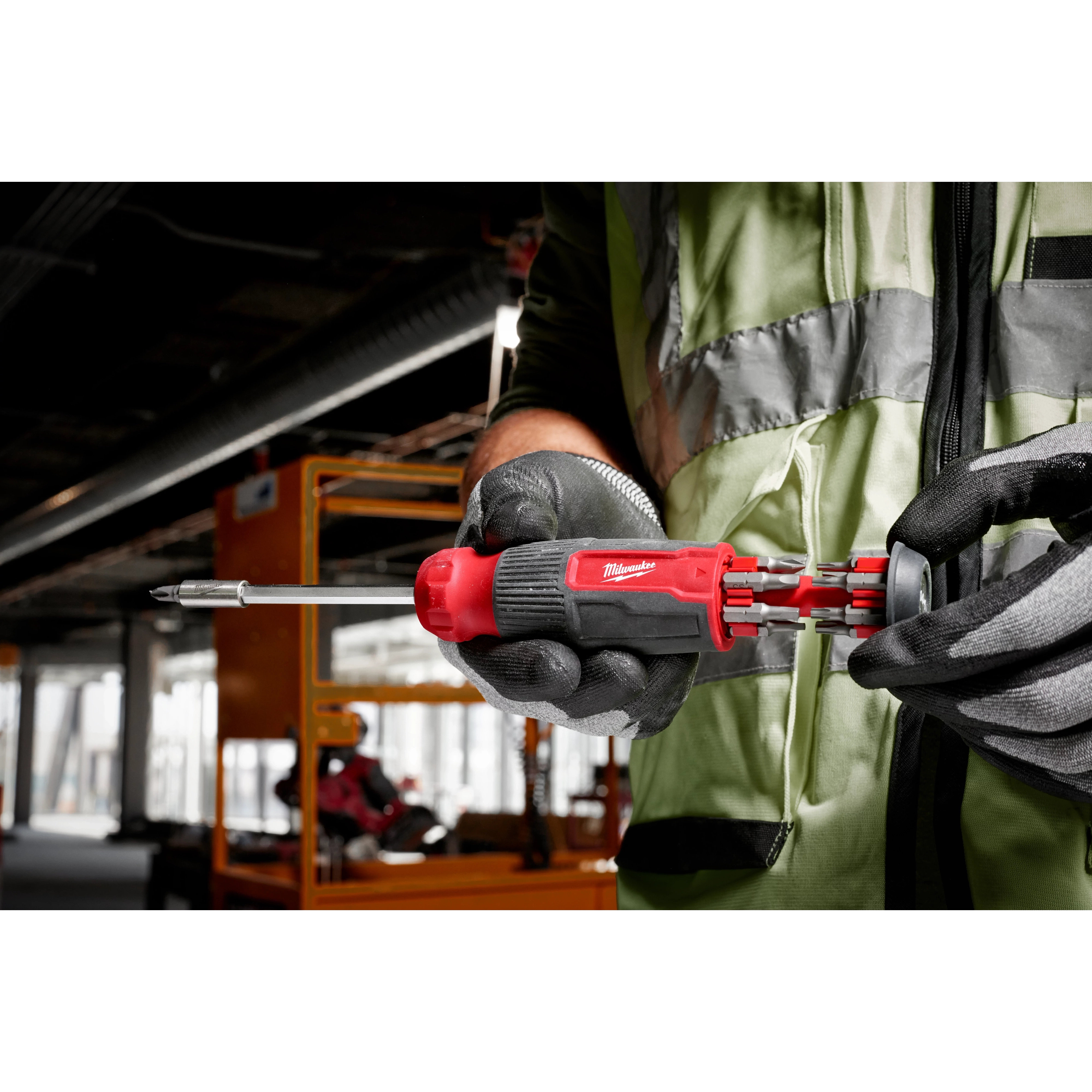 Milwaukee® 48-22-2900 Multi-Bit Screwdriver, ECX, Phillips®, Slotted, Square, Torx® Point, 1/4 in Drive thumbnail 2
