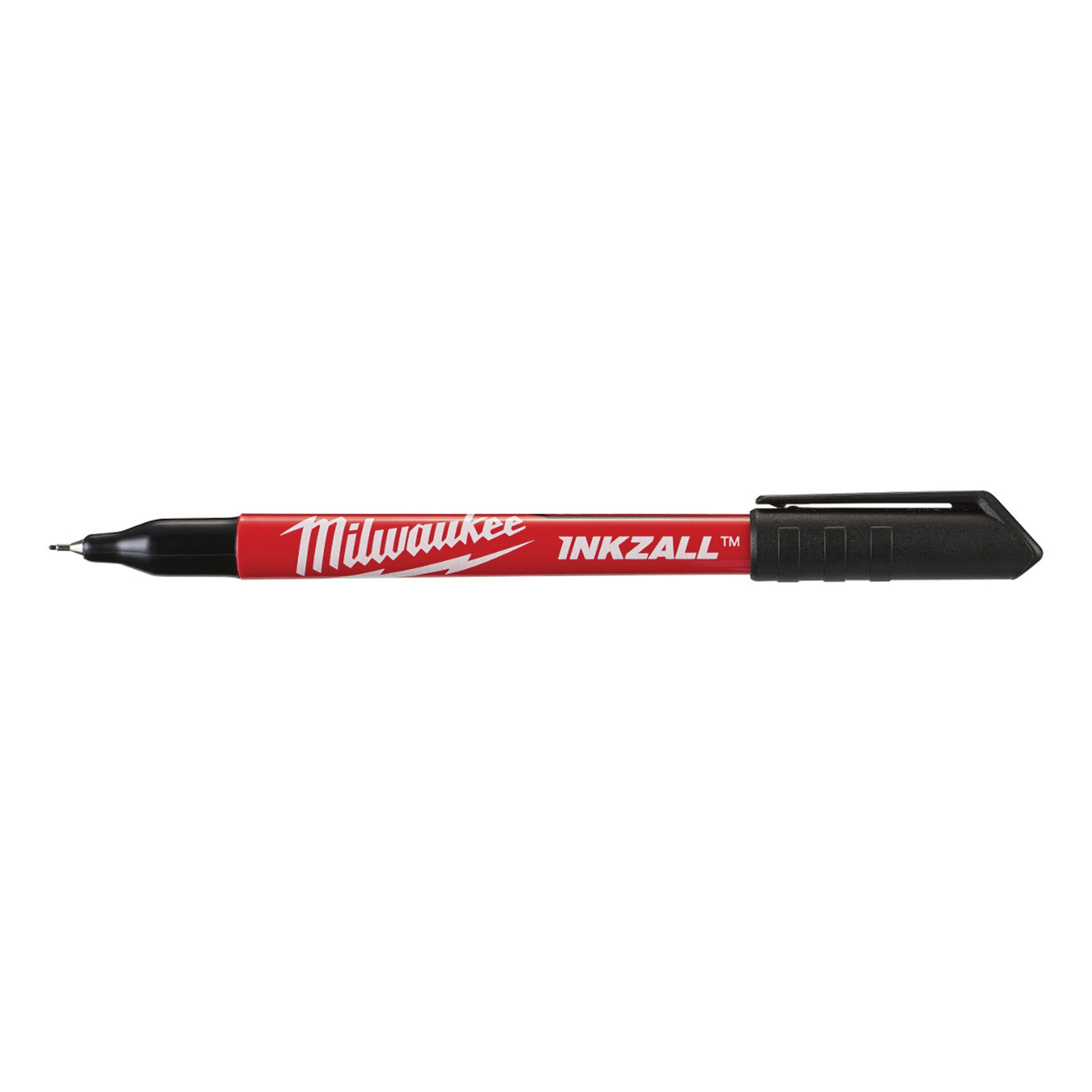 Milwaukee® INKZALL™ 48-22-3160 Pen, Ultra Fine Tip, 0.5 mm Tip, Black, 5.1 in L