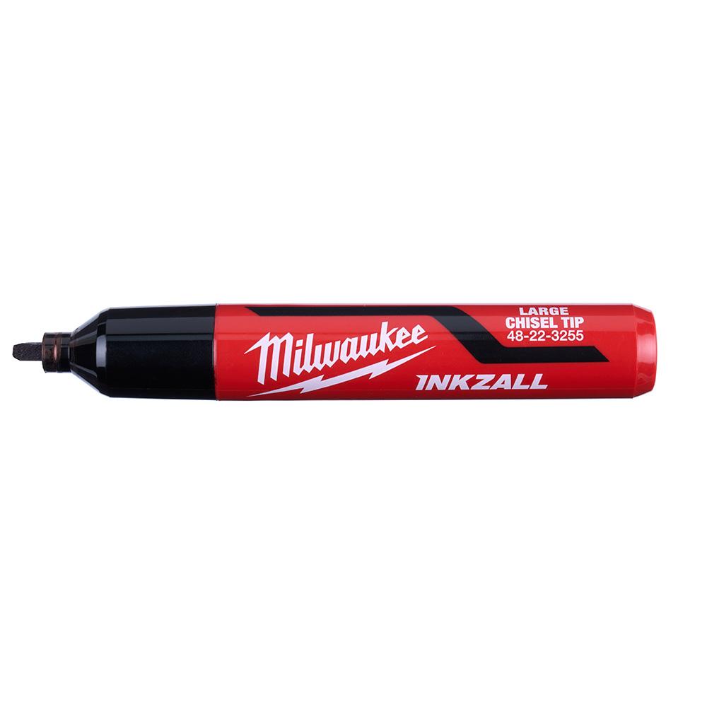 Milwaukee® INKZALL™ 48-22-3250 1.14 inch L x 4.72 inch W x 7.677 inch H Chisel Tip Jobsite Marker, Black thumbnail 2