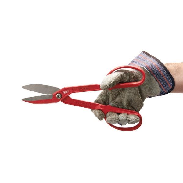 Milwaukee® 48-22-4003 Classic Tinner Snip, 22 AWG Cold Rolled Steel/24 AWG Stainless Steel Cutting, 10 in L