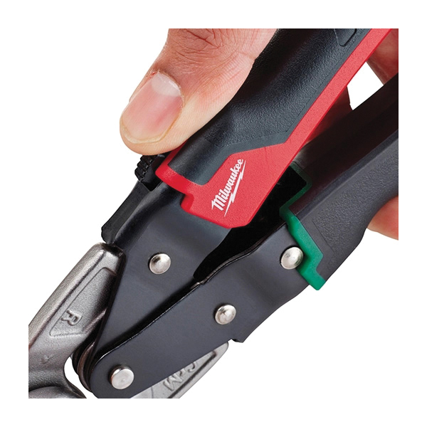Milwaukee® 48-22-4022 Offset Snip, 18 ga Cold Rolled Steel/22 ga Stainless Steel, 1-1/2 in Length of Cut, 10 in thumbnail 2