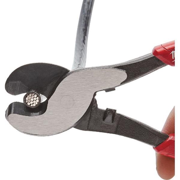 Milwaukee® 48-22-6104 Plier, 2.13 in OAL, 4/0 AWG, 2/0 AWG Cutting Capacity, Comfort Handle, Steel Blade