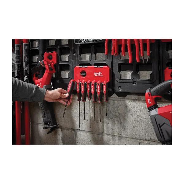 Milwaukee® PACKOUT™ 48-22-8329 7-Hook Rack, 3 in L, 9-1/2 in W, 3-1/2 in H, Plastic thumbnail 4