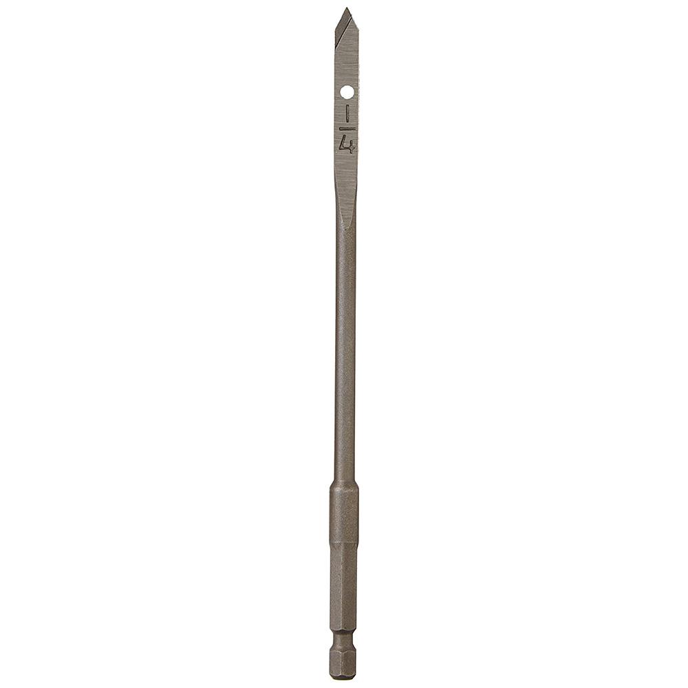 Milwaukee® 48-27-0251 Drill Bit, Flat Boring Drill, 1/4 in Drill, 6 in OAL, High Carbon Steel
