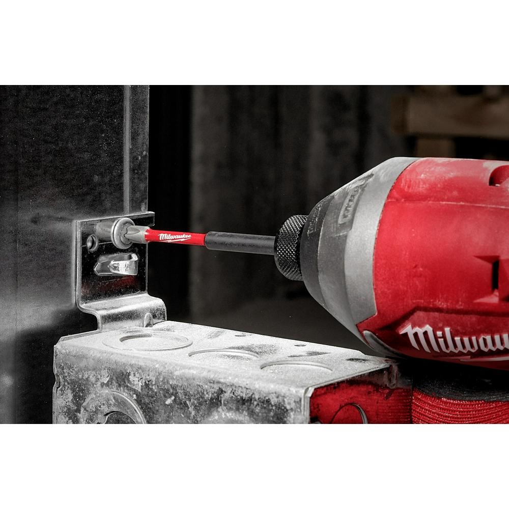Milwaukee® SHOCKWAVE Impact Duty™ 48-32-4422 Impact Insert Bit, Square Recessed Point, SQ2 Point, 1 in OAL, Steel thumbnail 2
