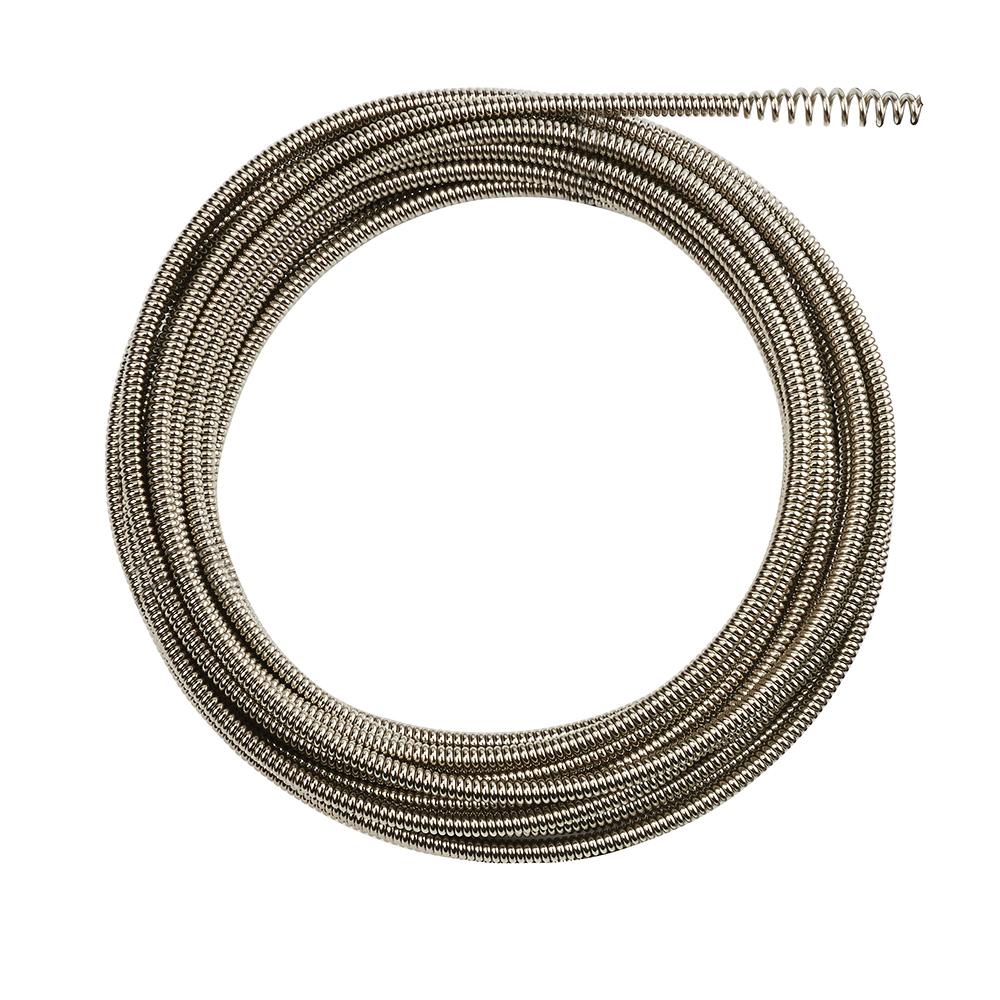Milwaukee® Inner Core Bulb Head Drain Cleaning Cable, 1/4 in x 35 ft, For Use With Drain Cleaning Machines