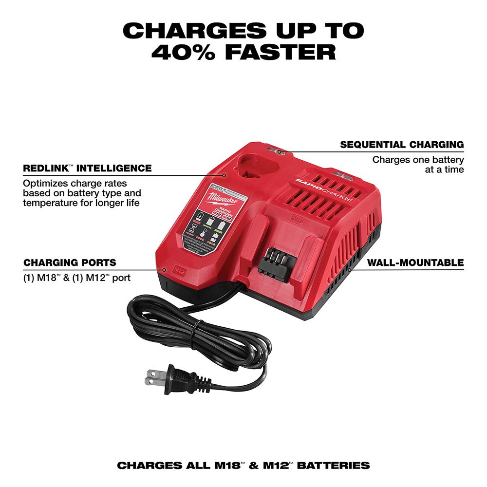 Milwaukee® M18™ REDLITHIUM™ 48-59-1880 Cordless Starter Kit, 18 V, 8 Ah Battery Capacity, Lithium-Ion Battery Chemistry thumbnail 4