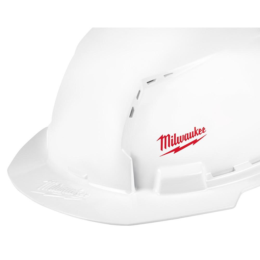 Milwaukee® Hard Hat With Bolt Accessories, Front Brim, Vented, Type 1 Class C, Small Logo, White thumbnail 2