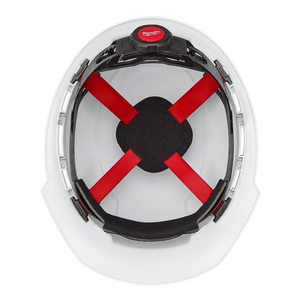Milwaukee® 48-73-1200 Hard Hat, 6-1/2 to 8-1/2 in Hat, Front Brim, Hat Class: C, 4-Suspension Point, White