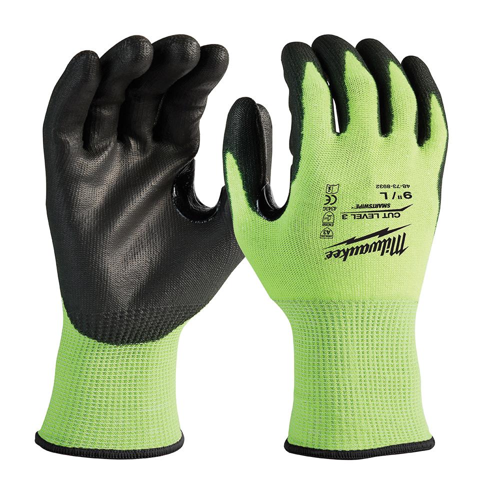 Milwaukee® 48-73-8932 High Visibility Work Gloves, L, Polyurethane Glove thumbnail 2