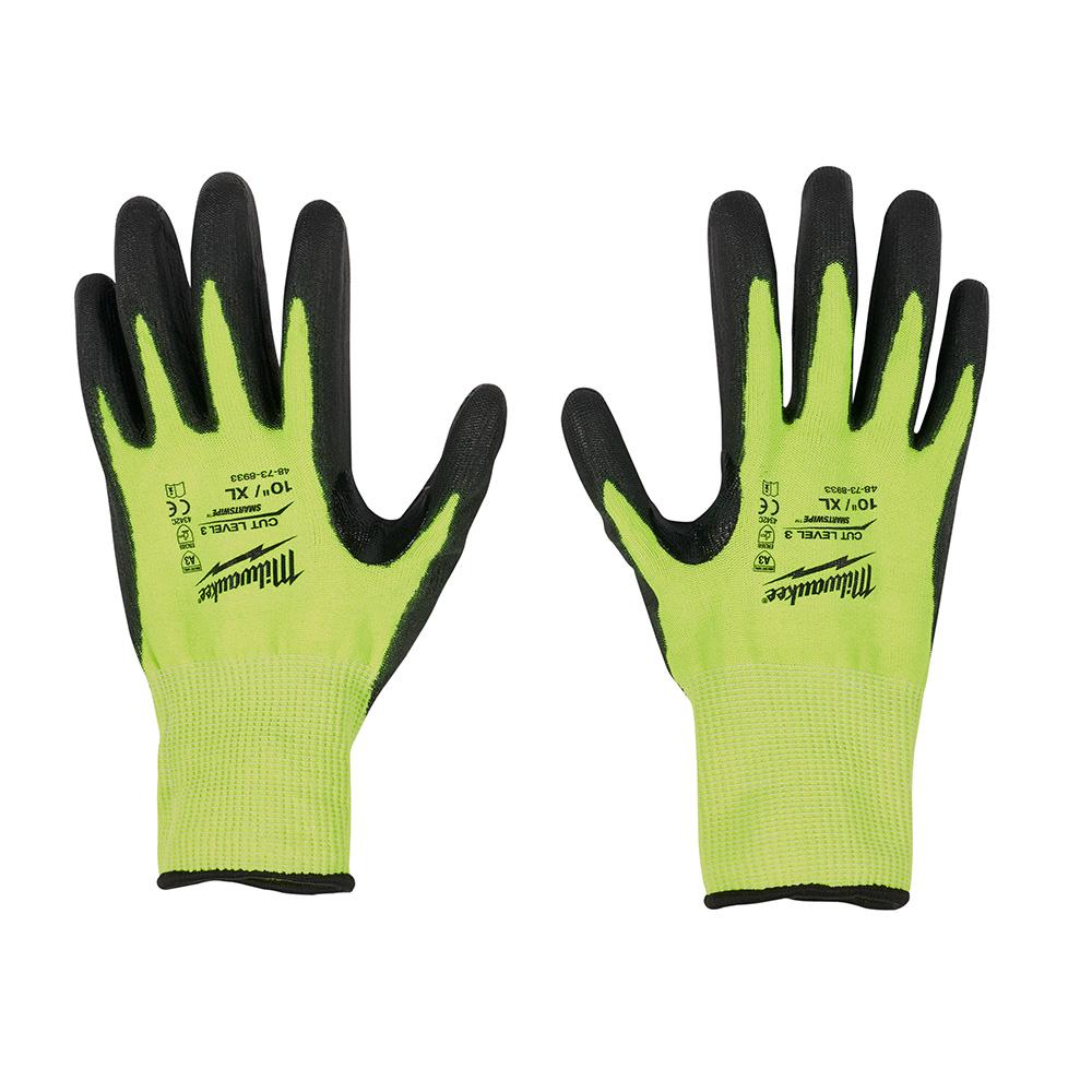 Milwaukee® 48-73-8932 High Visibility Work Gloves, L, Polyurethane Glove thumbnail 3