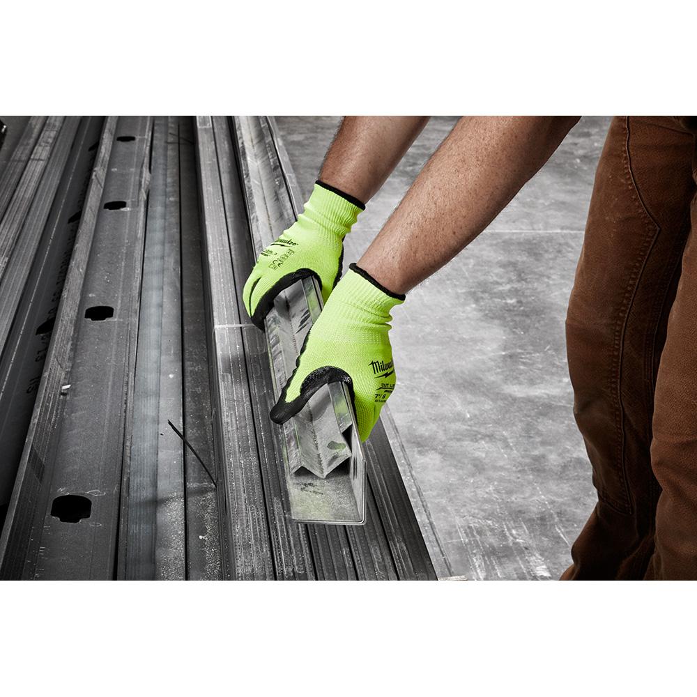 Milwaukee® 48-73-8932 High Visibility Work Gloves, L, Polyurethane Glove