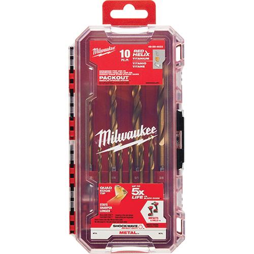 Milwaukee® SHOCKWAVE Impact Duty RED HELIX Titanium Metric Drill Bit Set, 25-Piece