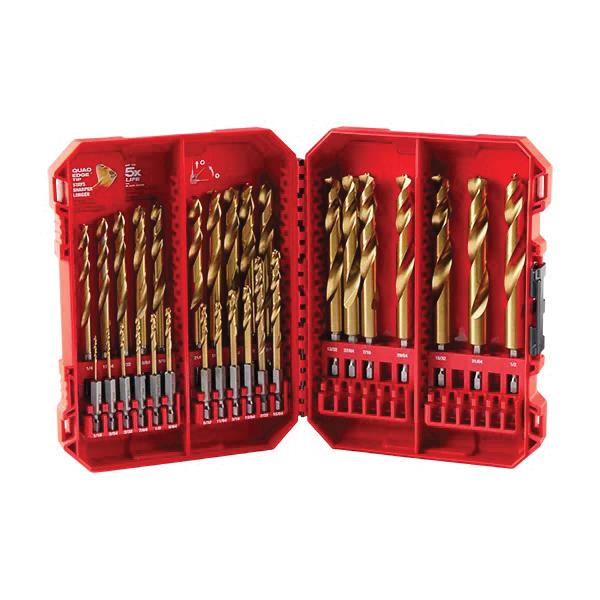 Milwaukee® 48-89-4672 Titanium Drill Bit Set, 1/16 in Min Drill Bit, 31/64 in Max Drill Bit, 29 -Piece, Steel thumbnail 2