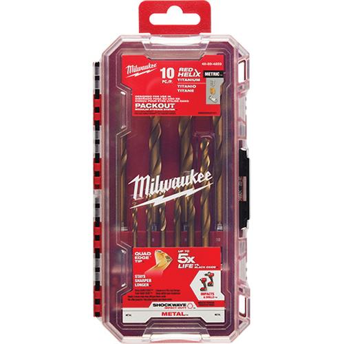 Milwaukee® SHOCKWAVE Impact Duty RED HELIX Titanium Metric Drill Bit Set, 25-Piece thumbnail 2
