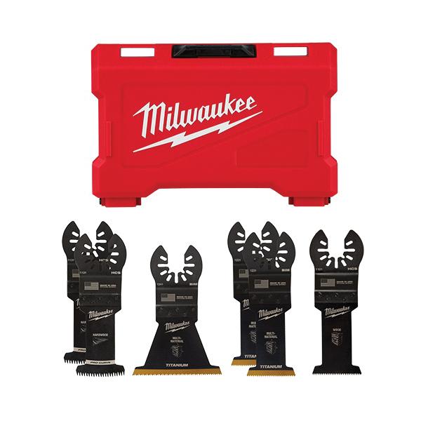 Milwaukee® 49-10-9112 Oscillating Multi-Tool Blade Kit, Cut-Away, Universal Fit Blade, 6-Piece, 6.42 in OAL