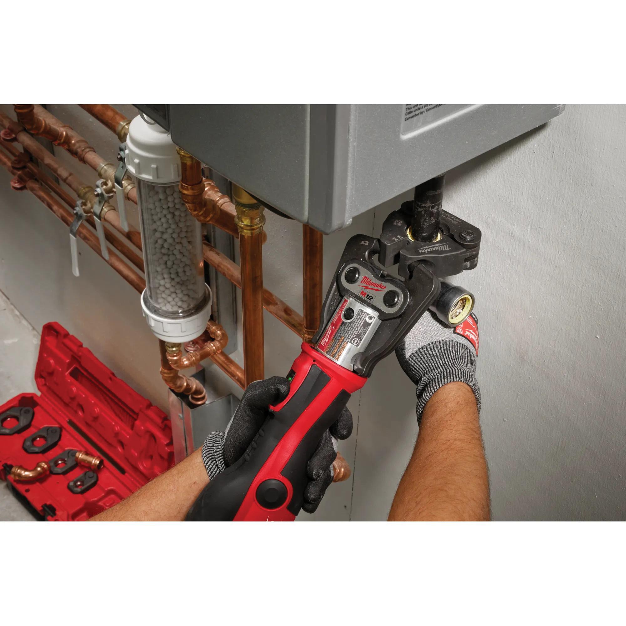 Milwaukee® IPS-P Pivoting Press Ring Kit, 2-1/2 - 4 in Jaw Capacity, For Use With M18 Force Logic Long Throw Press Tools, Steel