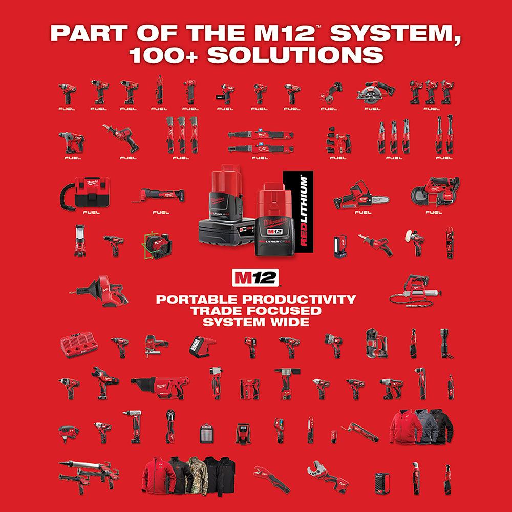Milwaukee® M12 Power Source, 1.5 Ah, 2 Ah, 3 Ah, 4 Ah Li-Ion Battery, 12 V (Bare Tool) thumbnail 3