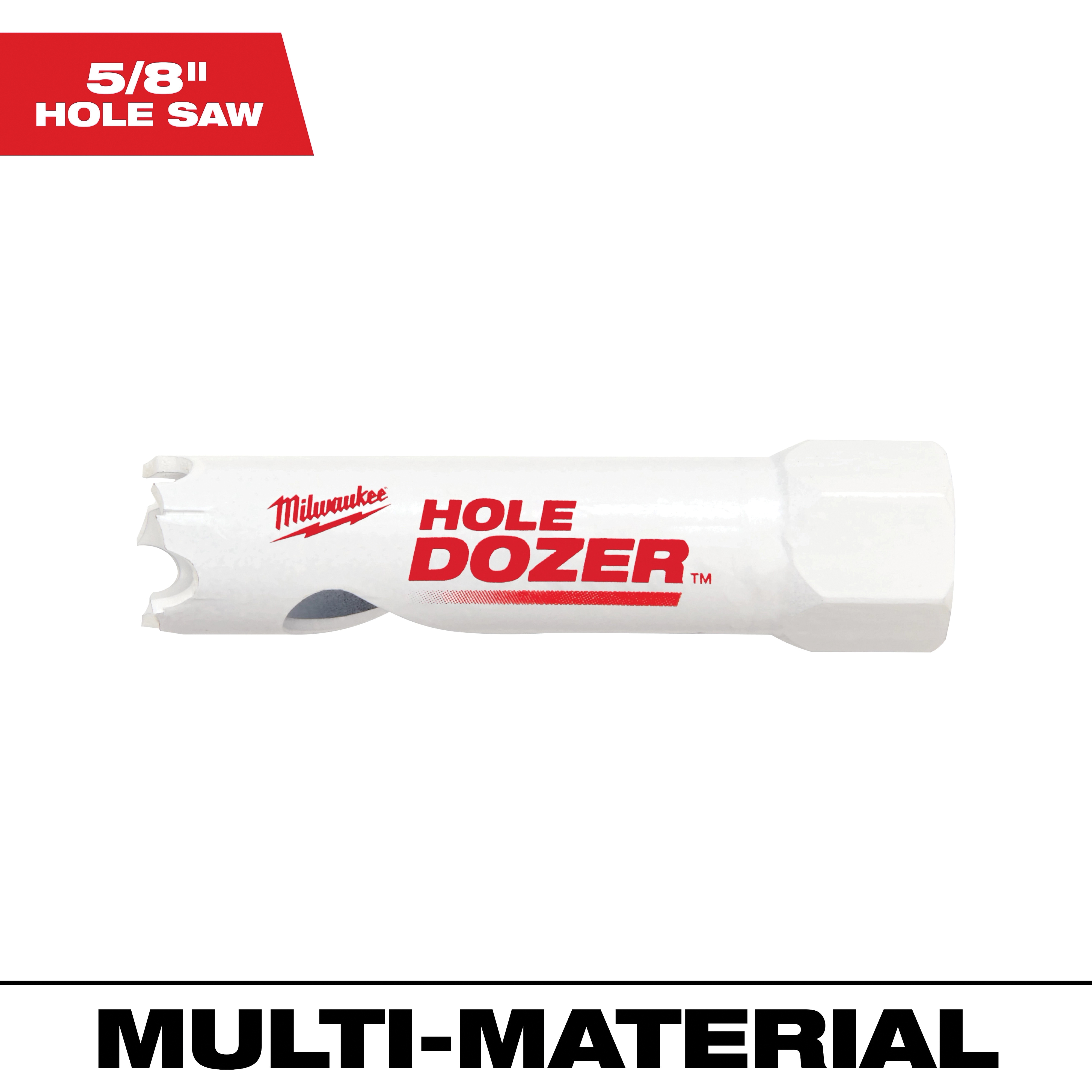 Milwaukee® Hole Dozer™ 49-56-0012 Hole Saw, 5/8 in Dia Saw, 5/8-18 Arbor Hole, 1-5/8 in D Cutting, Bi-Metal Tooth thumbnail 2