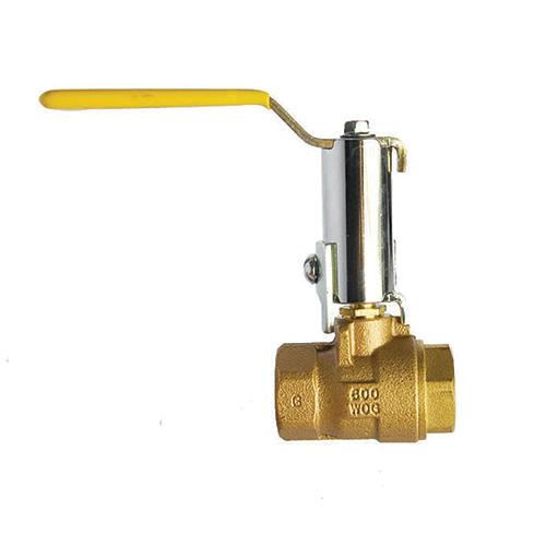 1/2 MILW #BA100XMA12 - BALL VALVE - 2PC - BRONZE BODY - 600 WOG - 150 SWP - THREADED - FULL PORT - WITH EXTENSION HANDLE W/MEMORY STOP