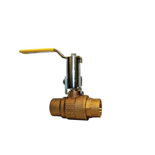 3/4 MILW #BA150XMA34 - BALL VALVE - 2PC - BRONZE BODY - 600 WOG - 150 SWP - SOLDER - FULL PORT - EXTENSION HANDLE W/MEMORY STOP