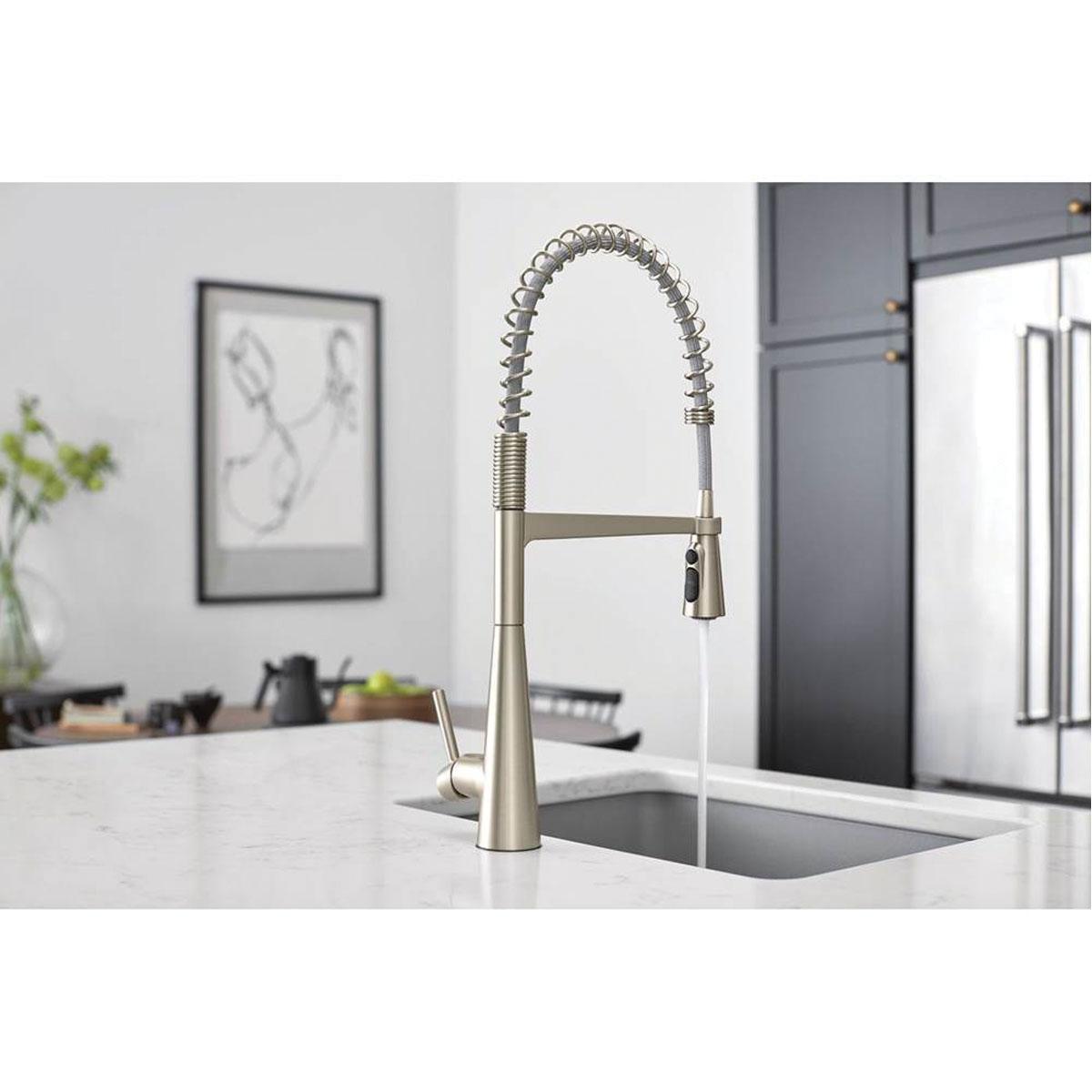 Moen® Sleek™ 5925SRS Spring Kitchen Faucet, Deck, Pull-Down, Stainless thumbnail 2