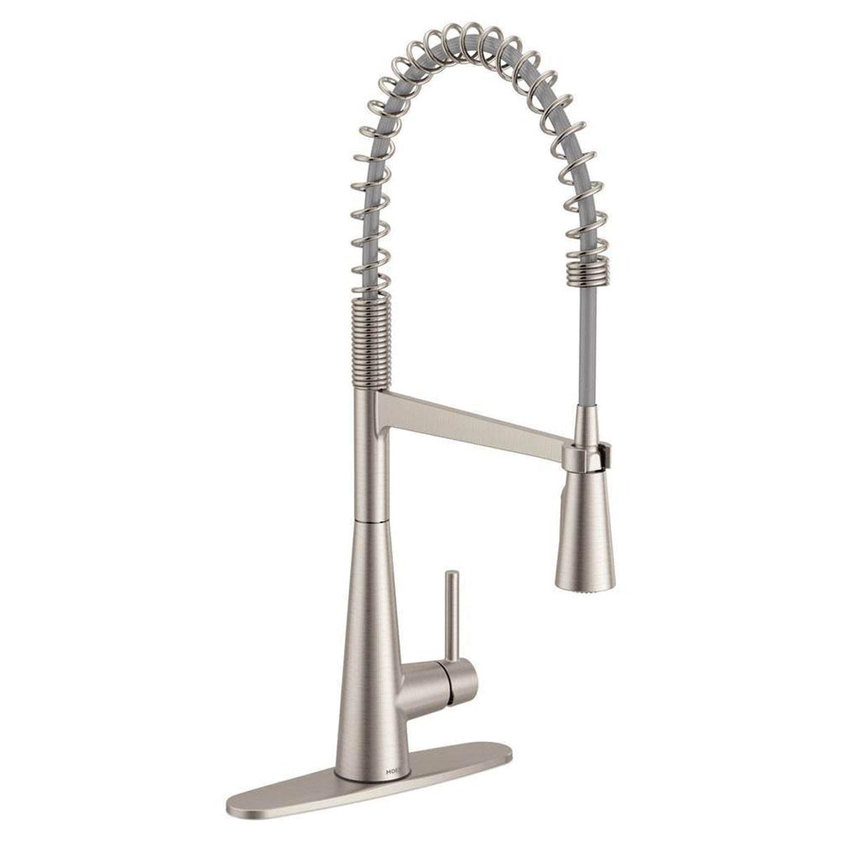 Moen® Sleek™ 5925SRS Spring Kitchen Faucet, Deck, Pull-Down, Stainless thumbnail 4