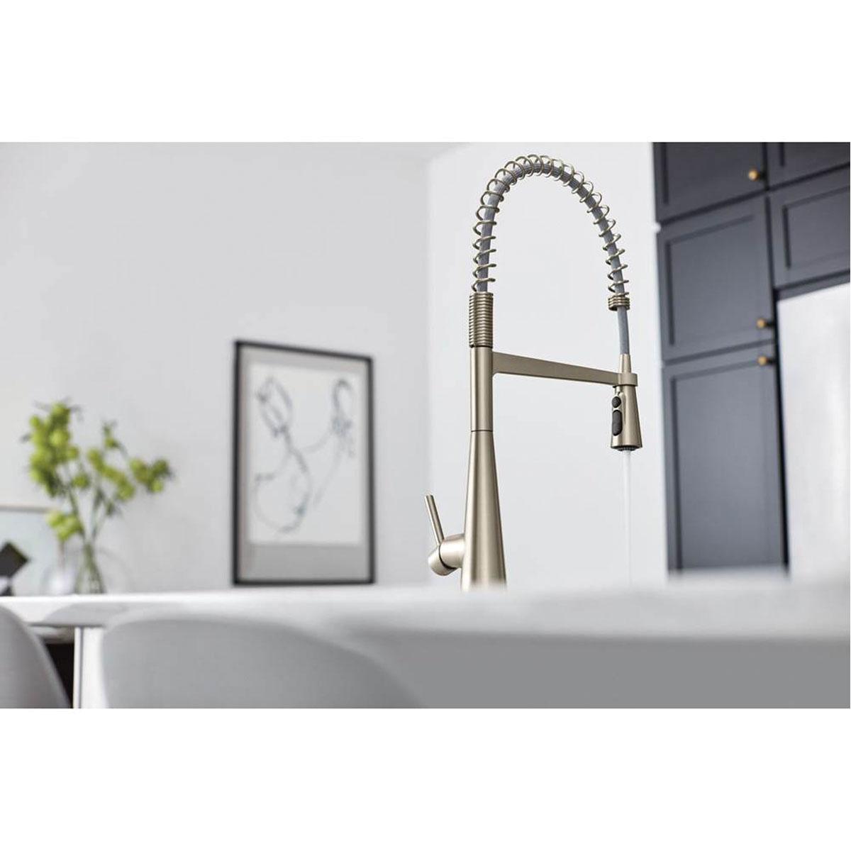 Moen® Sleek™ 5925SRS Spring Kitchen Faucet, Deck, Pull-Down, Stainless