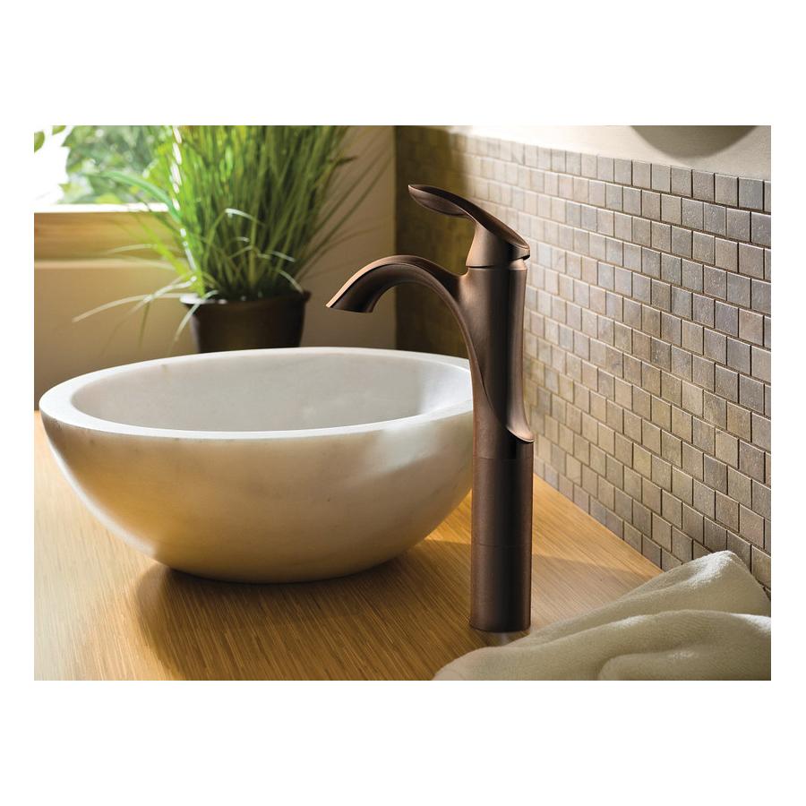 Moen® Eva® 6400ORB Bathroom Faucet, 1-Handle, Deck, Pop-Up, Oil-Rubbed Bronze