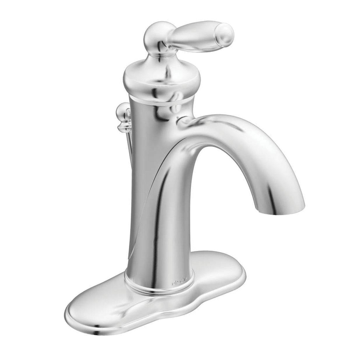 Moen® Boulevard® 6600 Bathroom Faucet, 1-Handle, Deck, Pop-Up, Polished Chrome thumbnail 2