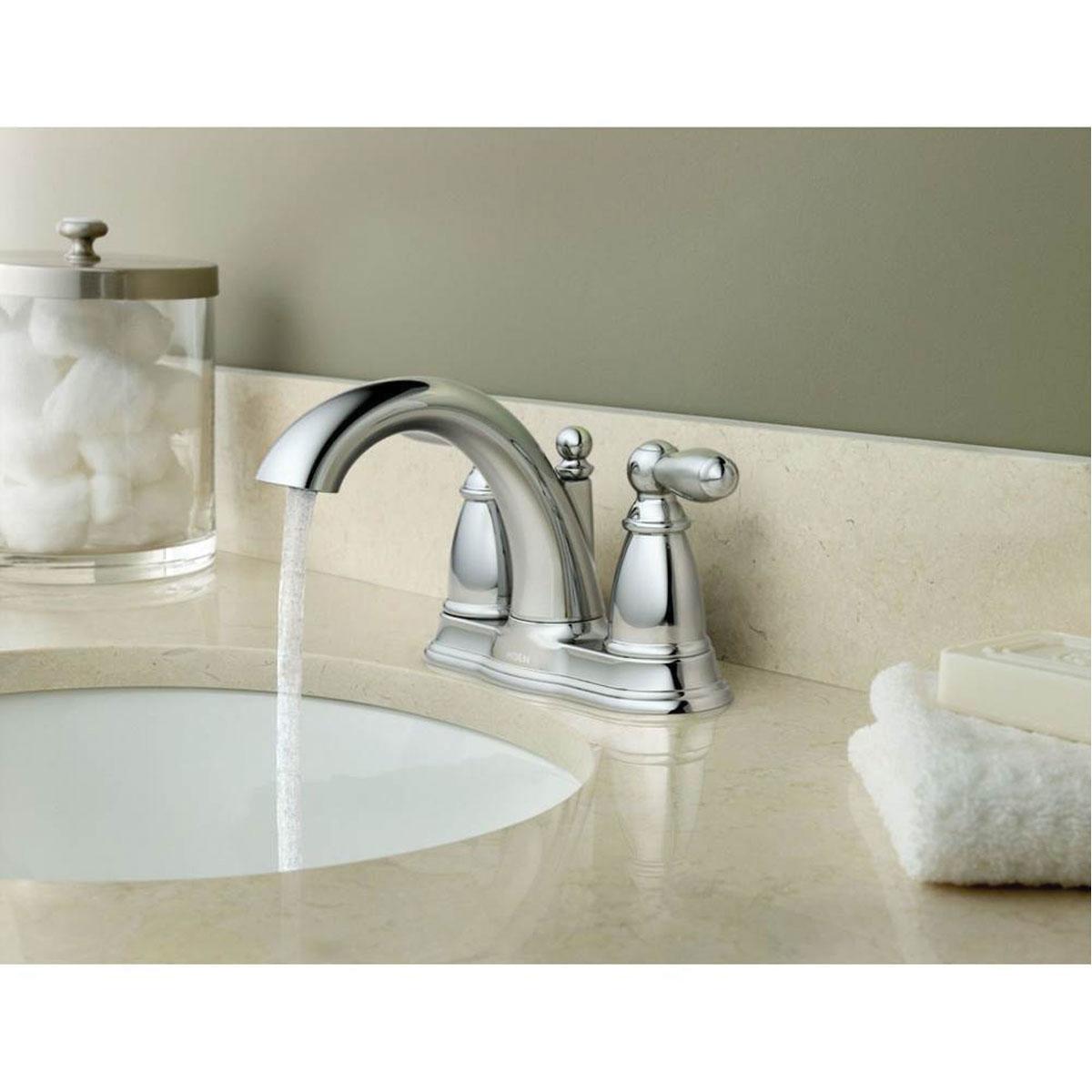 Moen® Brantford™ 6610 Bathroom Faucet, 2-Handle, Deck, Lift and Turn, Chrome thumbnail 2