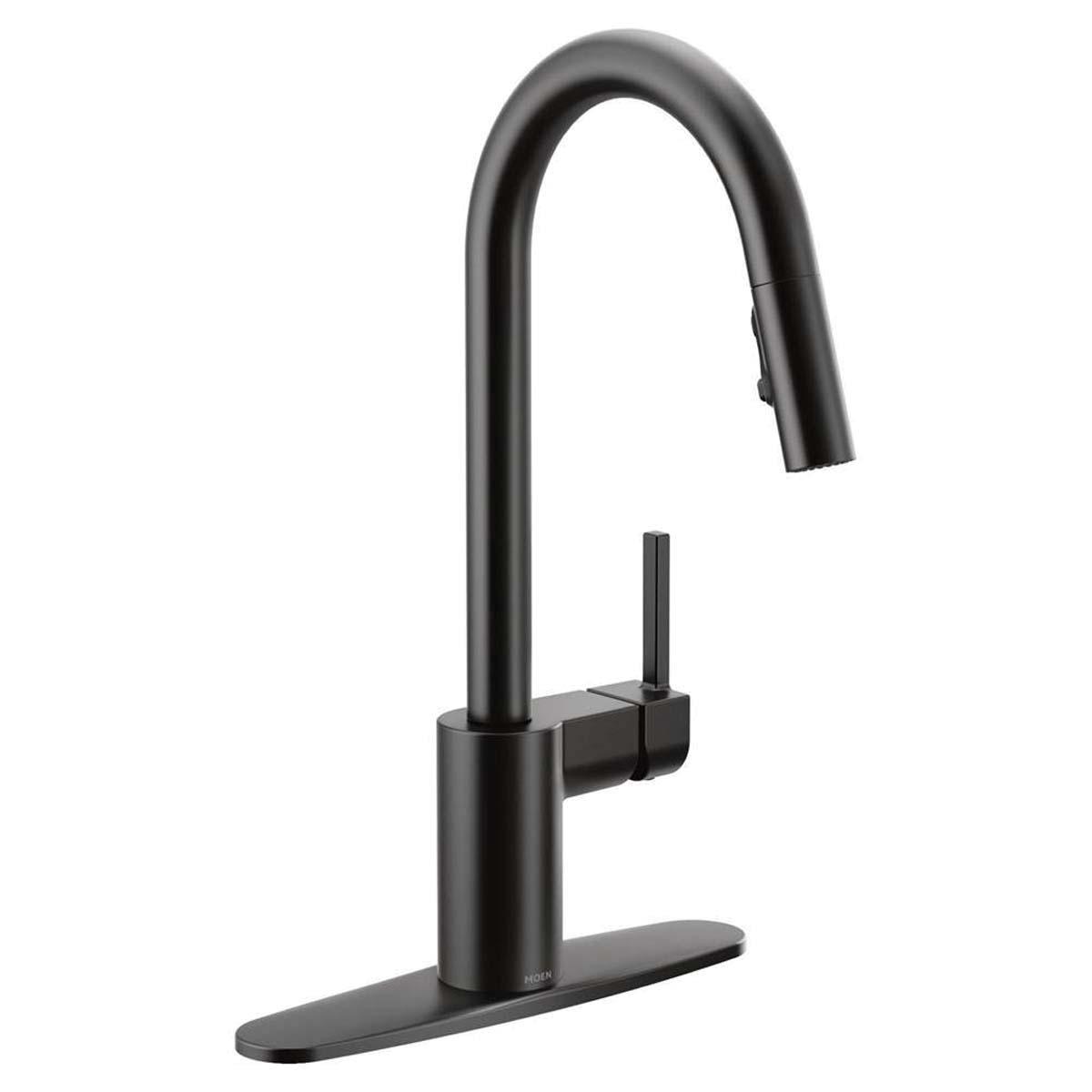 Moen® Align™ 7565BL Kitchen Faucet, Deck, Pull-Down, Matte Black