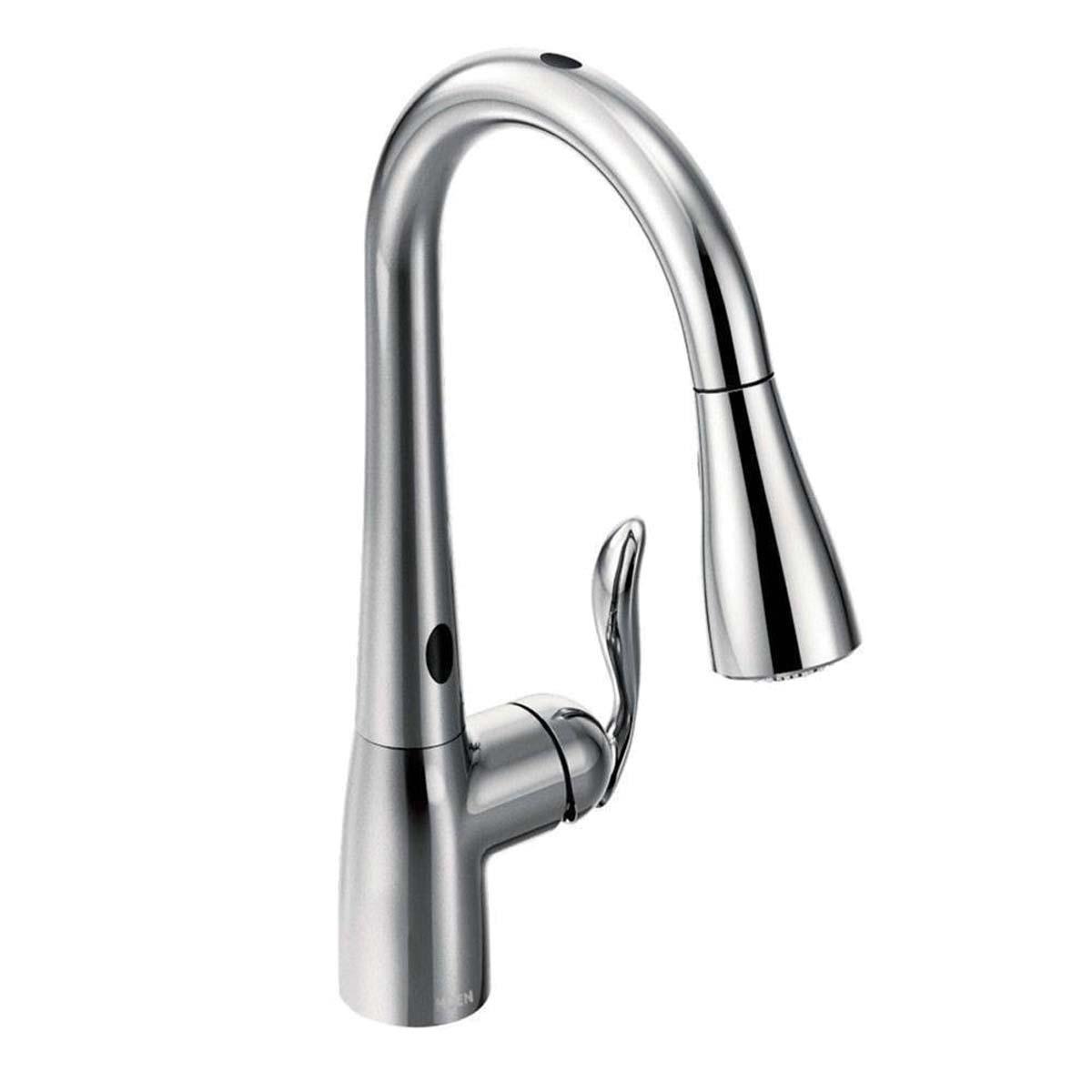 Moen® Arbor® 7594EC Kitchen Sink Faucet, Deck, Pull-Down, Chrome thumbnail 2